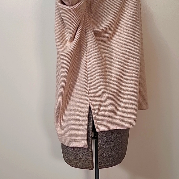 Banana Repubilc Brushed Marled Mock Neck Sweatshirt Tan Camel Size Small - Picture 6 of 9